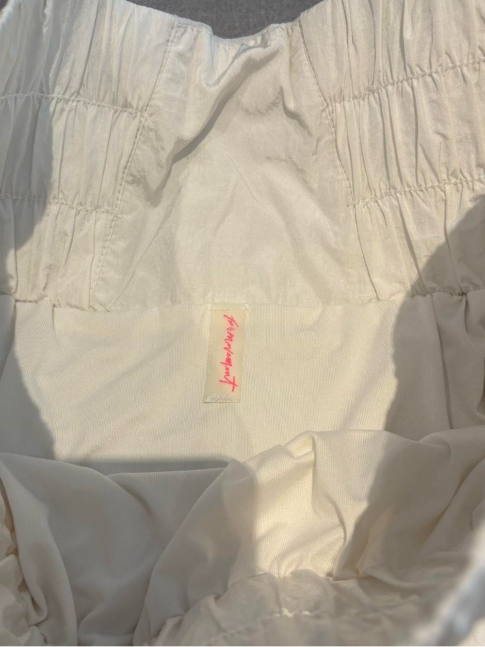 Free People movement White High-Rise Ruched Athletic Shorts - Picture 5 of 6